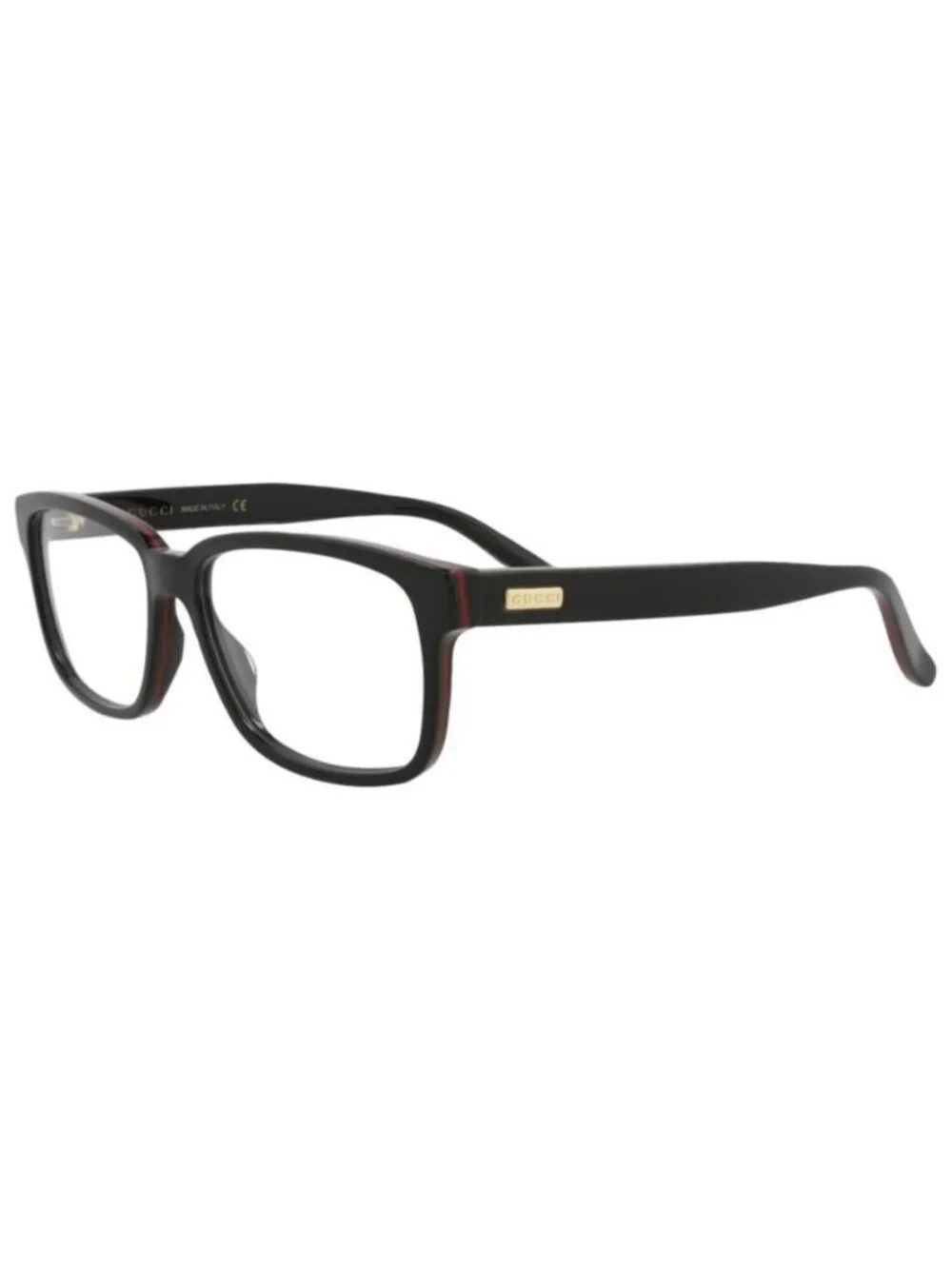 New Gucci Unisex Square/Rectangle Black Black Transparent Fashion Designer Eyegl